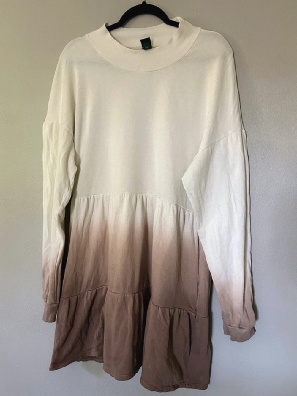 wild fable Cream to Brown Ombre Casual Fall Sweater Dress